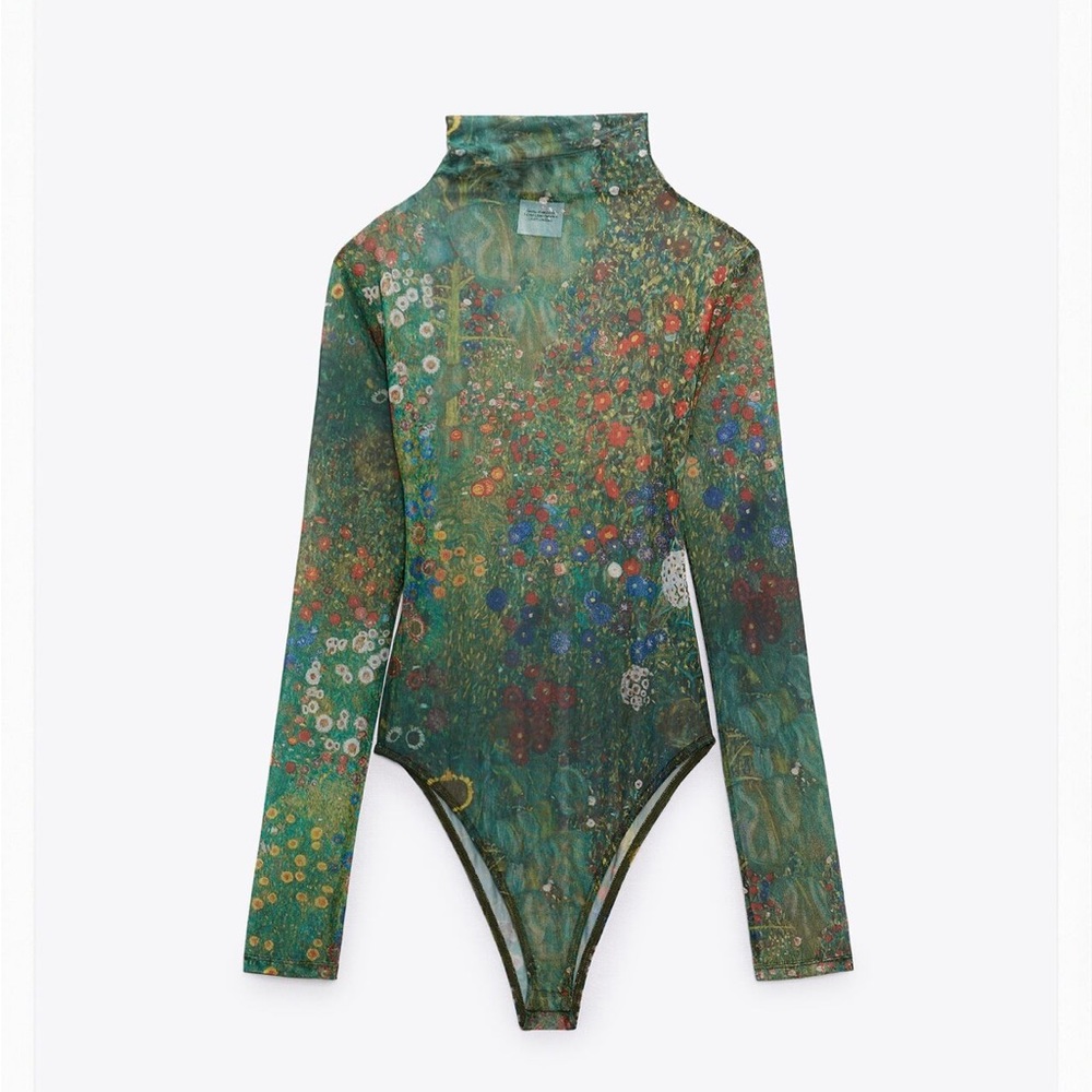 ZARA FARM GARDEN WITH SUNFLOWERS TULLE BODYSUIT